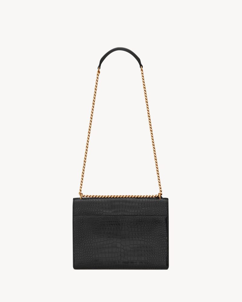 YSL Sunset Large in Crocodile-Embossed Leather - Image 6
