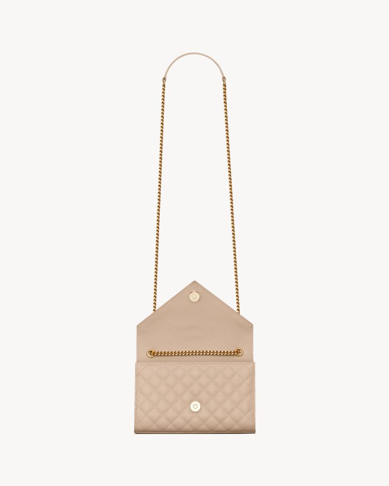 YSL Envelope Small in Quilted Grain De Poudre Embossed Leather - Image 3