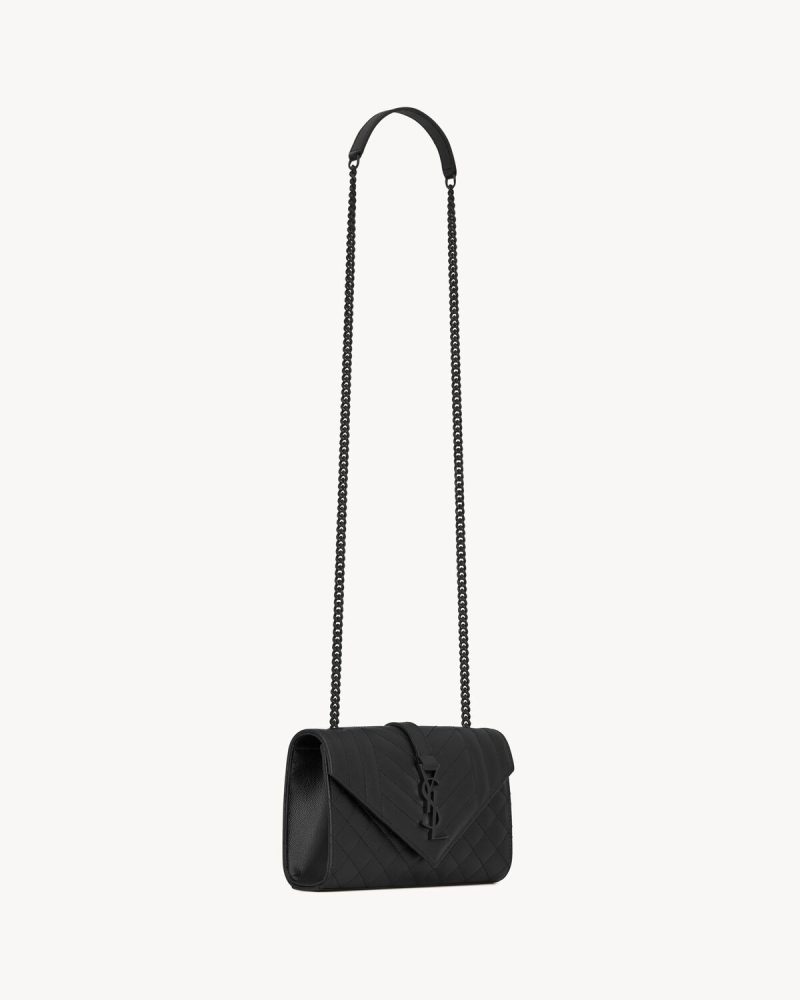 YSL Envelope Small in Quilted Grain De Poudre Embossed Leather - Image 2