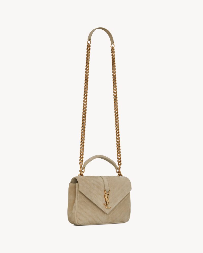 YSL College Medium in Quilted Suede - Image 2