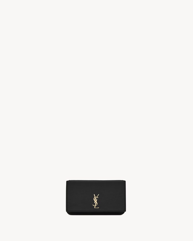 YSL Cassandre Phone Holder in Smooth Leather - Image 6