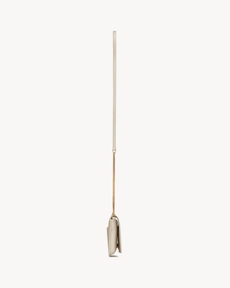 YSL Cassandre Phone Holder in Smooth Leather - Image 3