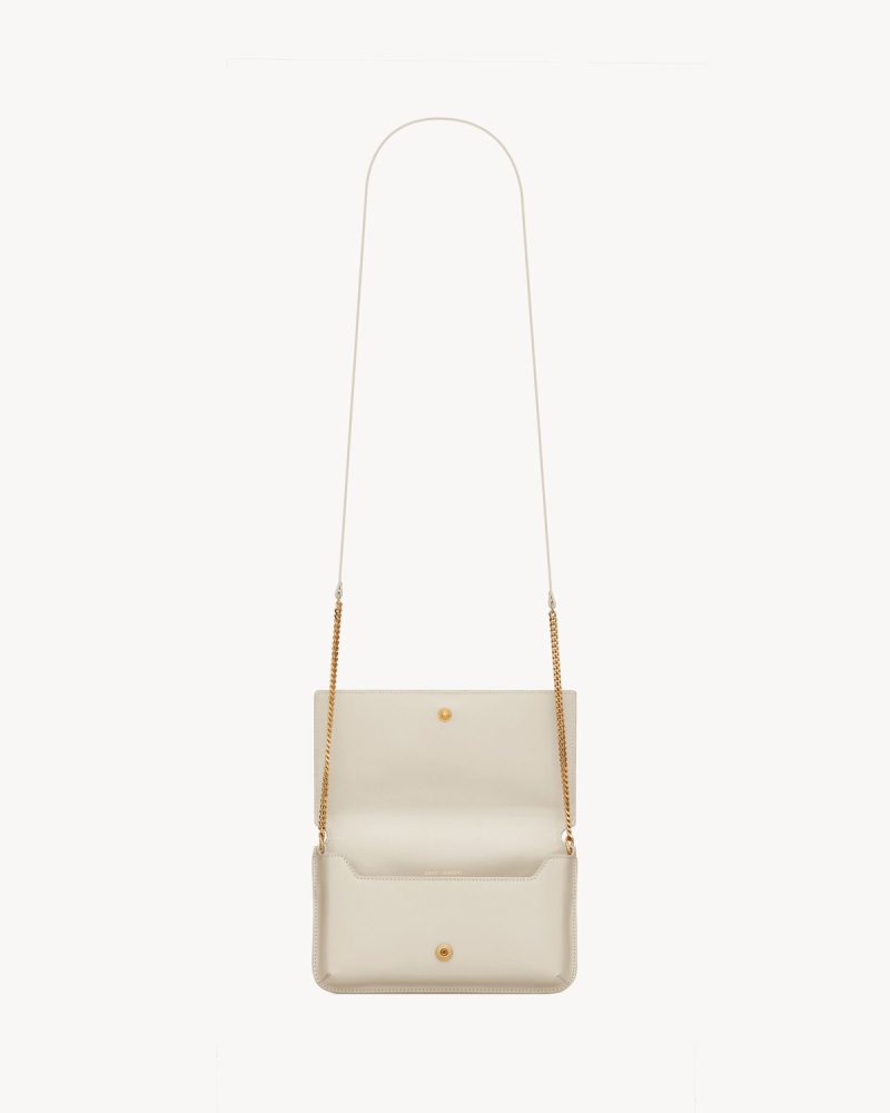 YSL Cassandre Phone Holder in Smooth Leather - Image 2