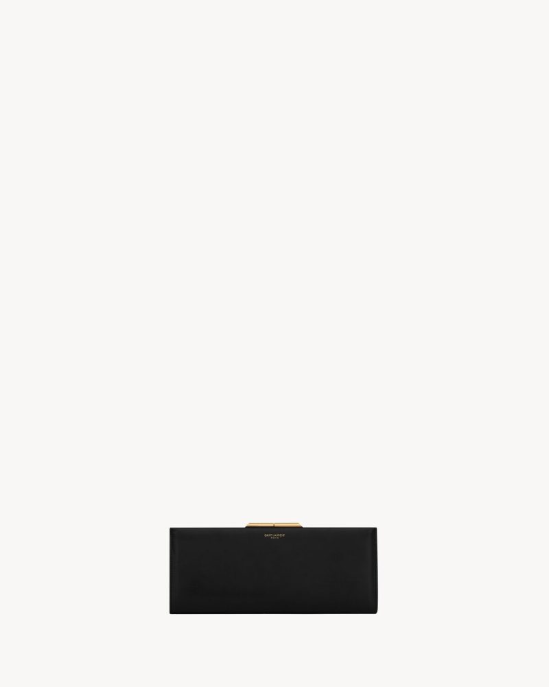 YSL Midnight Small Clutch In Smooth Leather