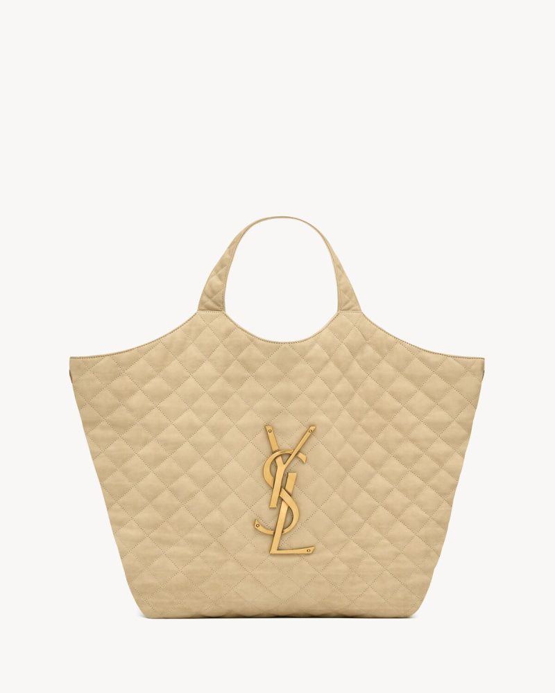 YSL Icare Maxi Shopping Bag In Quilted Nubuck Suede - Image 2