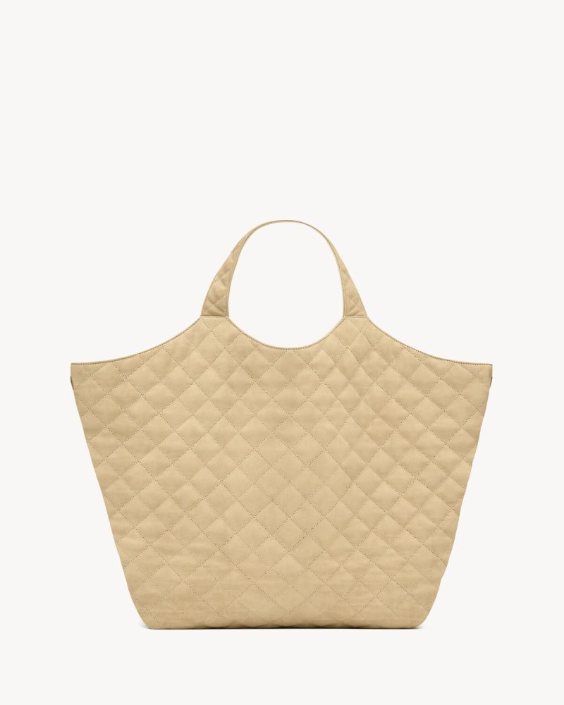 YSL Icare Maxi Shopping Bag In Quilted Nubuck Suede - Image 4