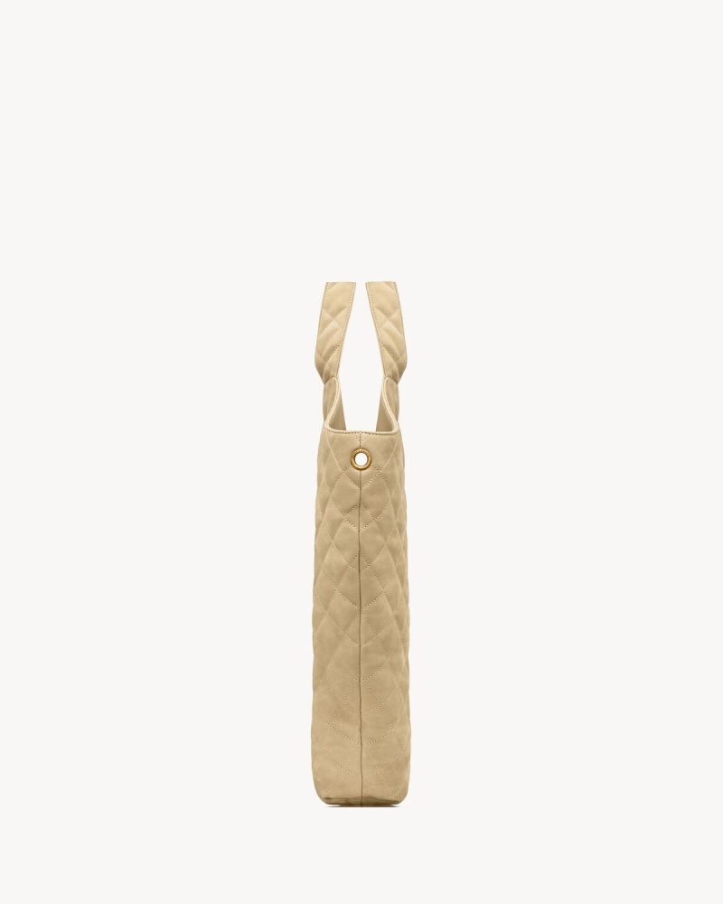 YSL Icare Maxi Shopping Bag In Quilted Nubuck Suede - Image 5