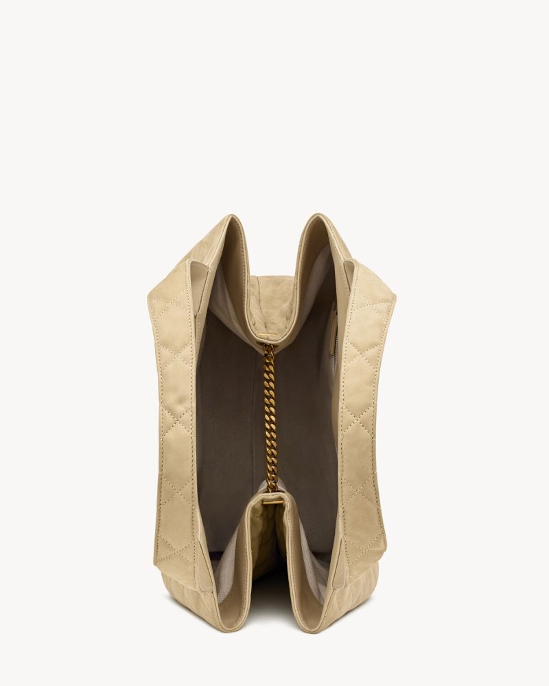YSL Icare Maxi Shopping Bag In Quilted Nubuck Suede - Image 6