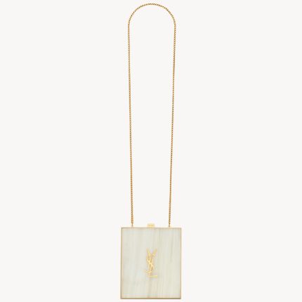 YSL Tuxedo Box Bag In Plexiglass And Metal