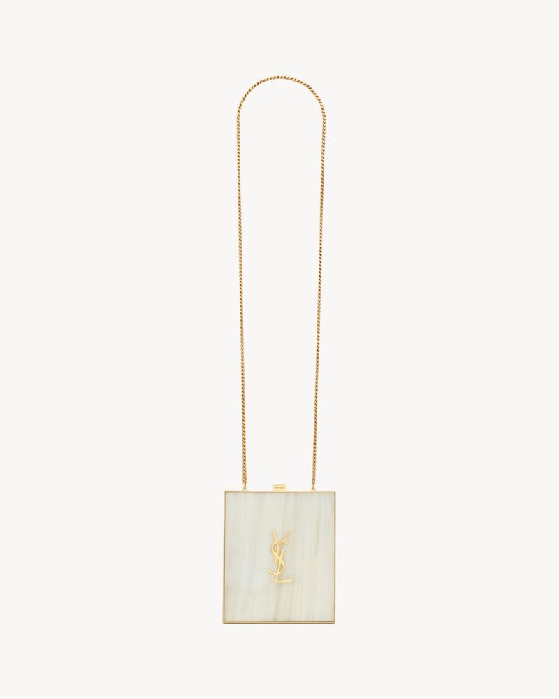 YSL Tuxedo Box Bag In Plexiglass And Metal