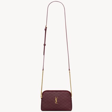 YSL Gaby Zipped Pouch in Quilted Lambskin