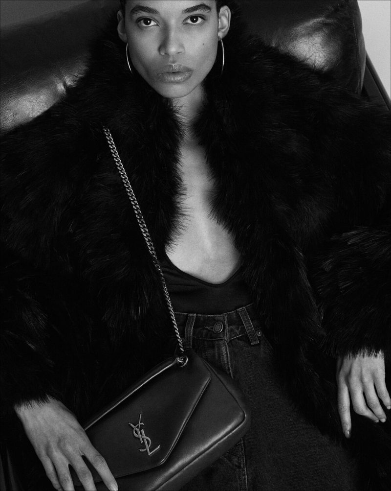 YSL CALYPSO Small in Plunged Lambskin - Image 6