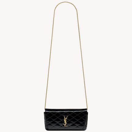 YSL Gaby Chain Phone Holder in Patent Leather