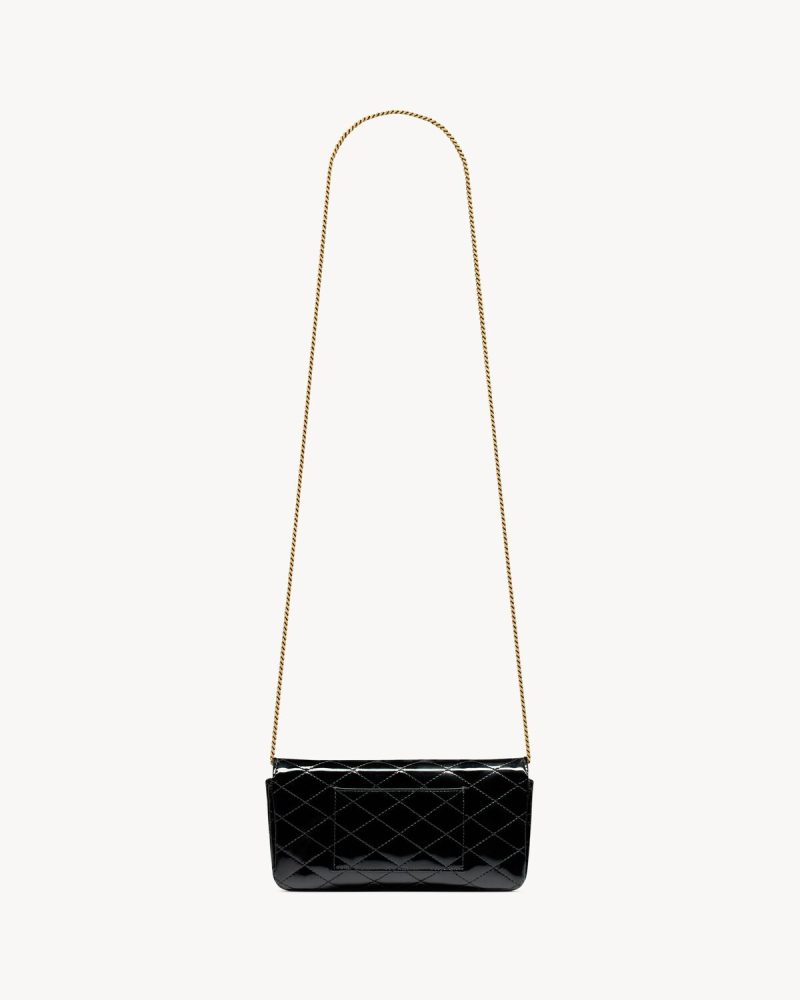 YSL Gaby Chain Phone Holder in Patent Leather - Image 5