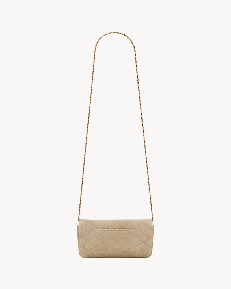 YSL Gaby Chain Phone Holder in Quilted Suede - Image 5