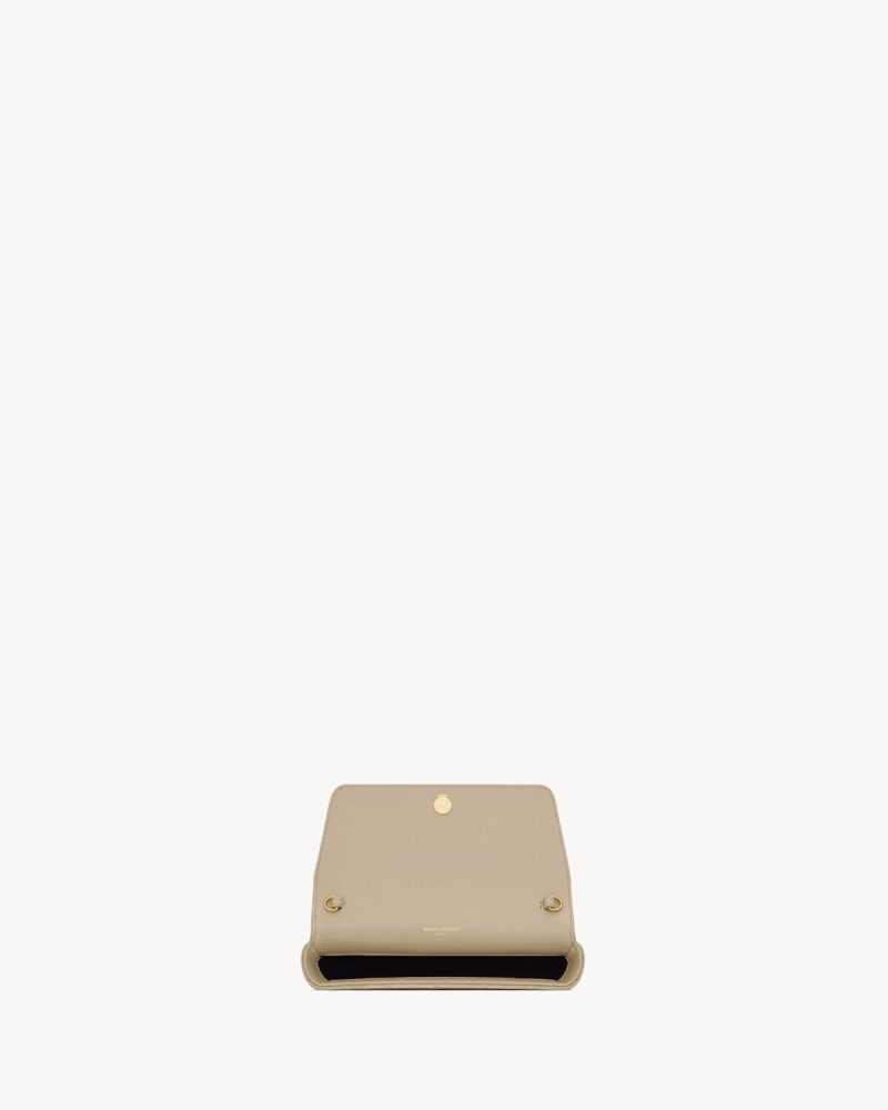 YSL Gaby Chain Phone Holder in Quilted Suede - Image 3