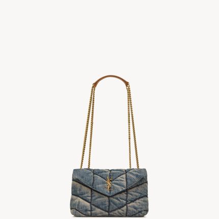 YSL Puffer Toy in Demin