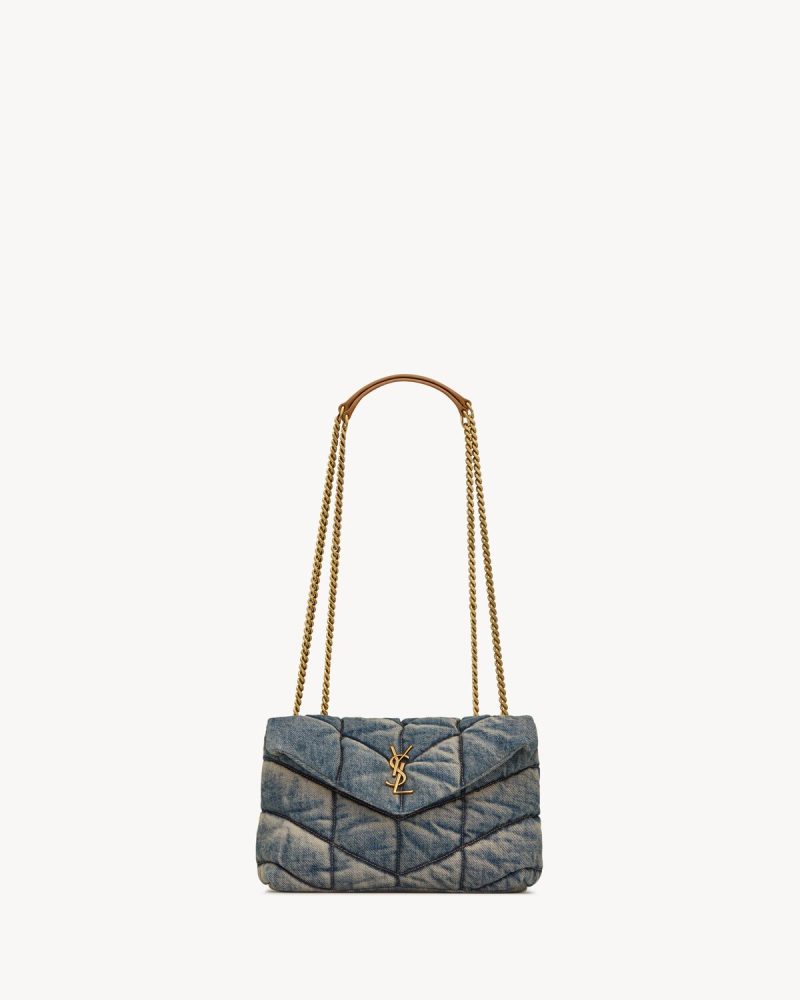 YSL Puffer Toy in Demin