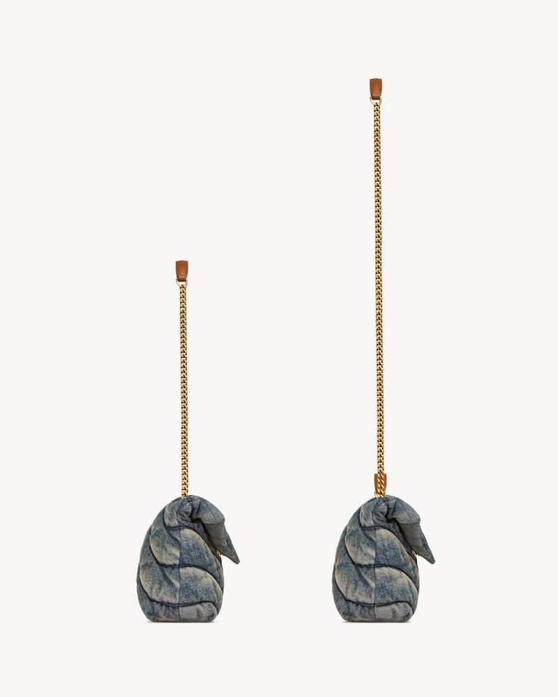 YSL Puffer Toy in Demin - Image 4