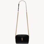 YSL Cassandre Matelassé Carré Camera Bag in Shiny Canvas