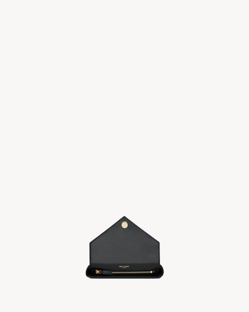 YSL College Mini Chain Bag in Shiny Crackled Leather - Image 3