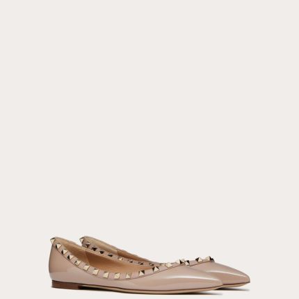 PATENT ROCKSTUD BALLET FLAT