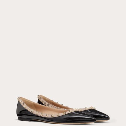 PATENT ROCKSTUD BALLET FLAT