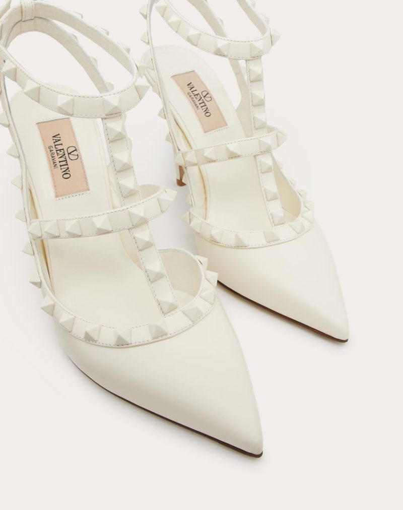 ROCKSTUD ANKLE STRAP PUMP WITH TONAL STUDS 100 MM - Image 3