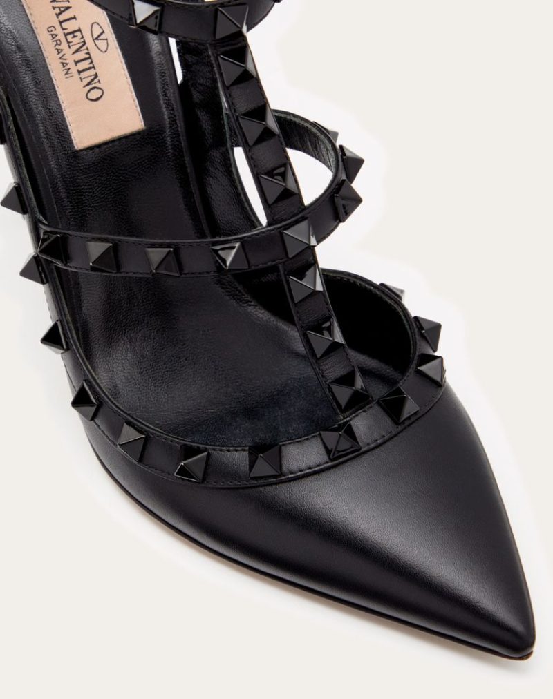 ROCKSTUD ANKLE STRAP PUMP WITH TONAL STUDS 100 MM - Image 3