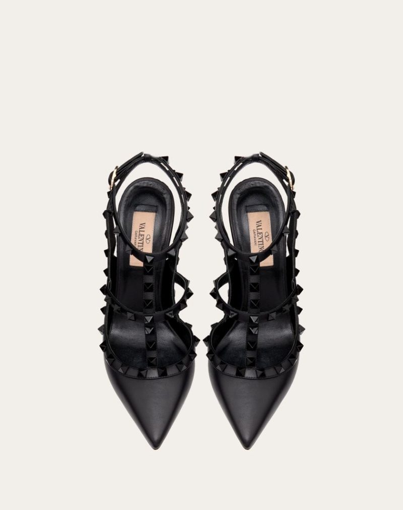 ROCKSTUD ANKLE STRAP PUMP WITH TONAL STUDS 100 MM - Image 4