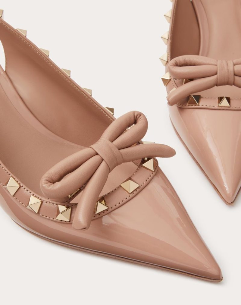 ROCKSTUD BOW SLINGBACK PATENT LEATHER PUMP 60MM - Image 3