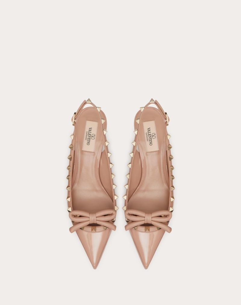 ROCKSTUD BOW SLINGBACK PATENT LEATHER PUMP 60MM - Image 4