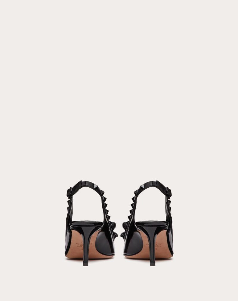 ROCKSTUD BOW SLINGBACK PUMP IN PATENT LEATHER WITH MATCHING STUDS 60MM - Image 5