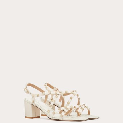ROCKSTUD CALFSKIN SANDAL WITH STRAPS 60MM