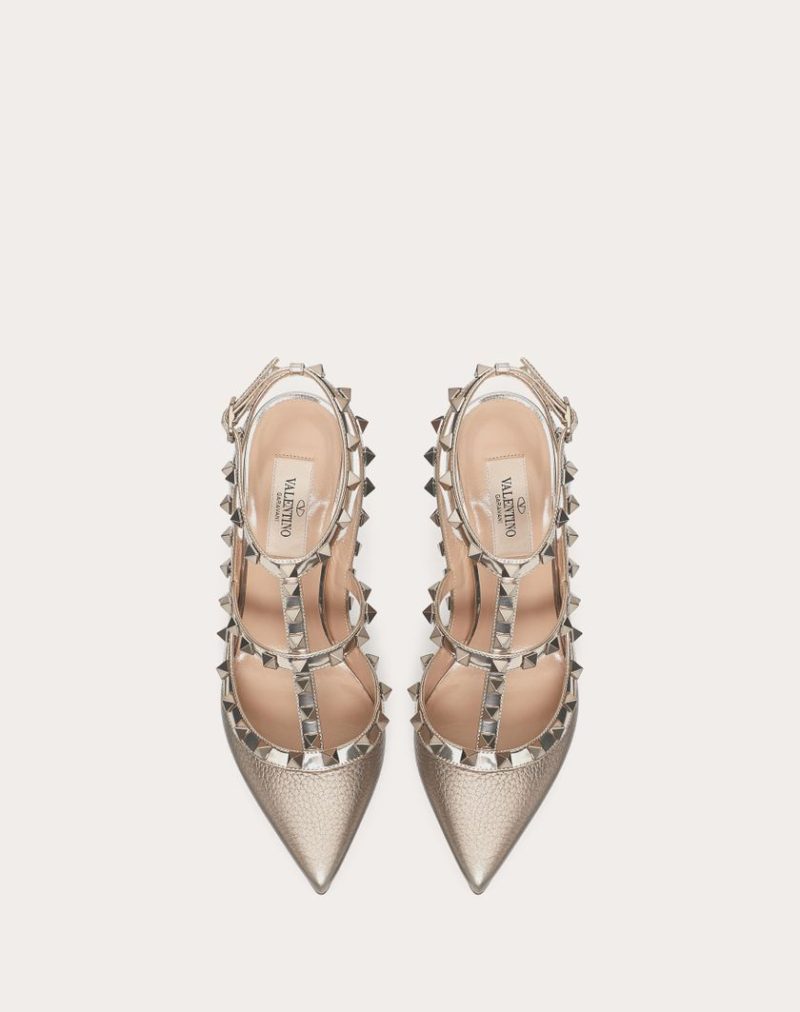 ROCKSTUD METALLIC ANKLE STRAP PUMP 100 MM - Image 4