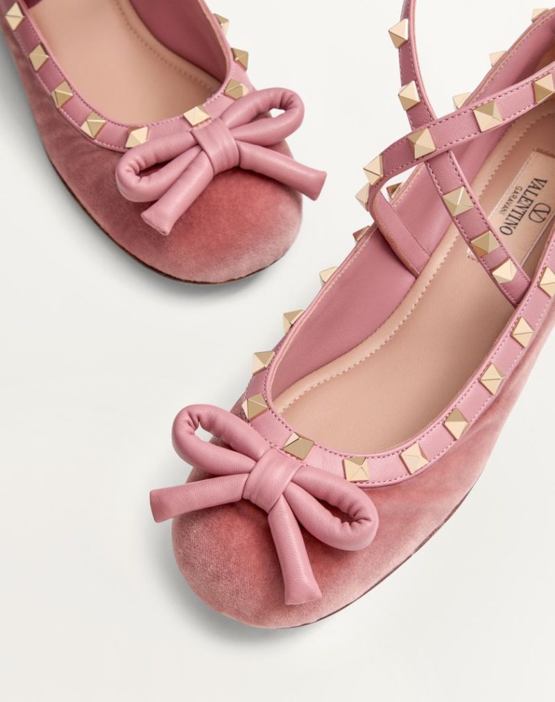 ROCKSTUD VELVET BALLERINA - Image 2