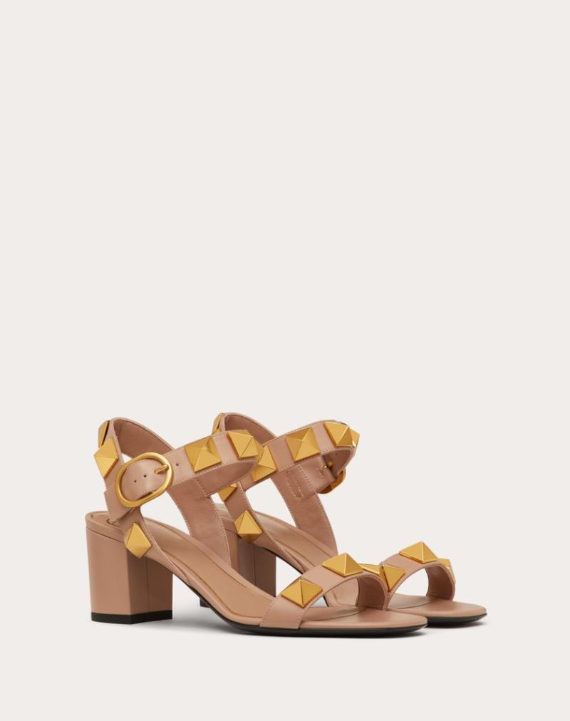 ROMAN STUD CALFSKIN SANDAL 60 MM