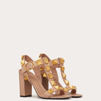 ROMAN STUD CALFSKIN SANDAL 90 MM