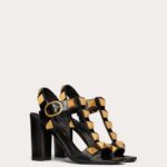 ROMAN STUD CALFSKIN SANDAL 90 MM