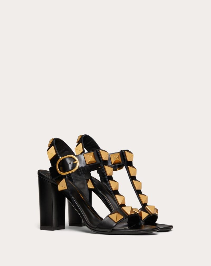 ROMAN STUD CALFSKIN SANDAL 90 MM