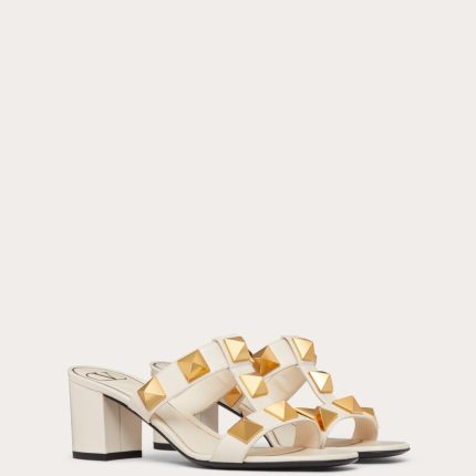 ROMAN STUD CALFSKIN SLIDE SANDAL 60 MM