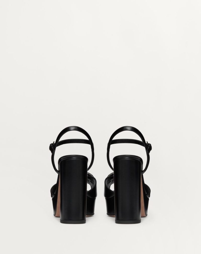 SANDAL WITH VLOGO SIGNATURE PLATFORM IN CALFSKIN 115MM - Image 5