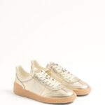 UPVILLAGE TRAINER IN LAMINATED CALFSKIN WITH NAPPA CALFSKIN LEATHER BAND