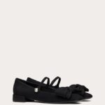 VALENTINO GARAVANI BOWJANE MARY-JANE BALLERINA IN CREPE FABRIC 20MM