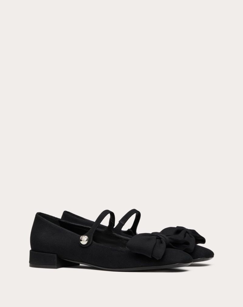 VALENTINO GARAVANI BOWJANE MARY-JANE BALLERINA IN CREPE FABRIC 20MM