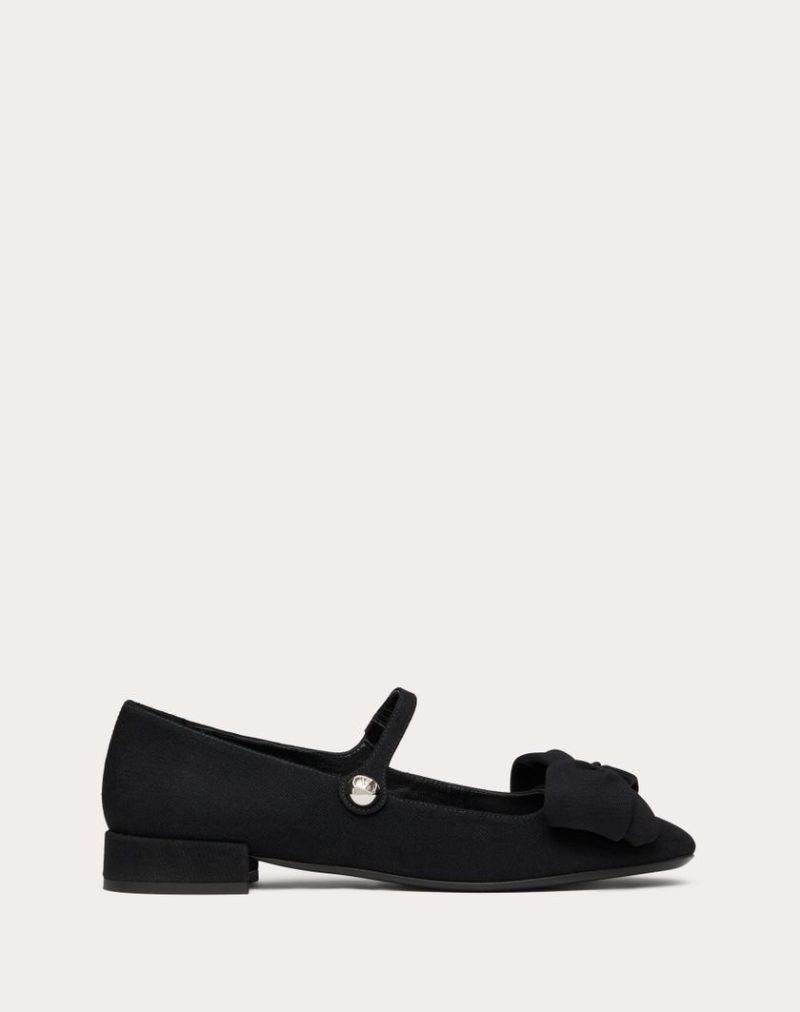 VALENTINO GARAVANI BOWJANE MARY-JANE BALLERINA IN CREPE FABRIC 20MM - Image 5