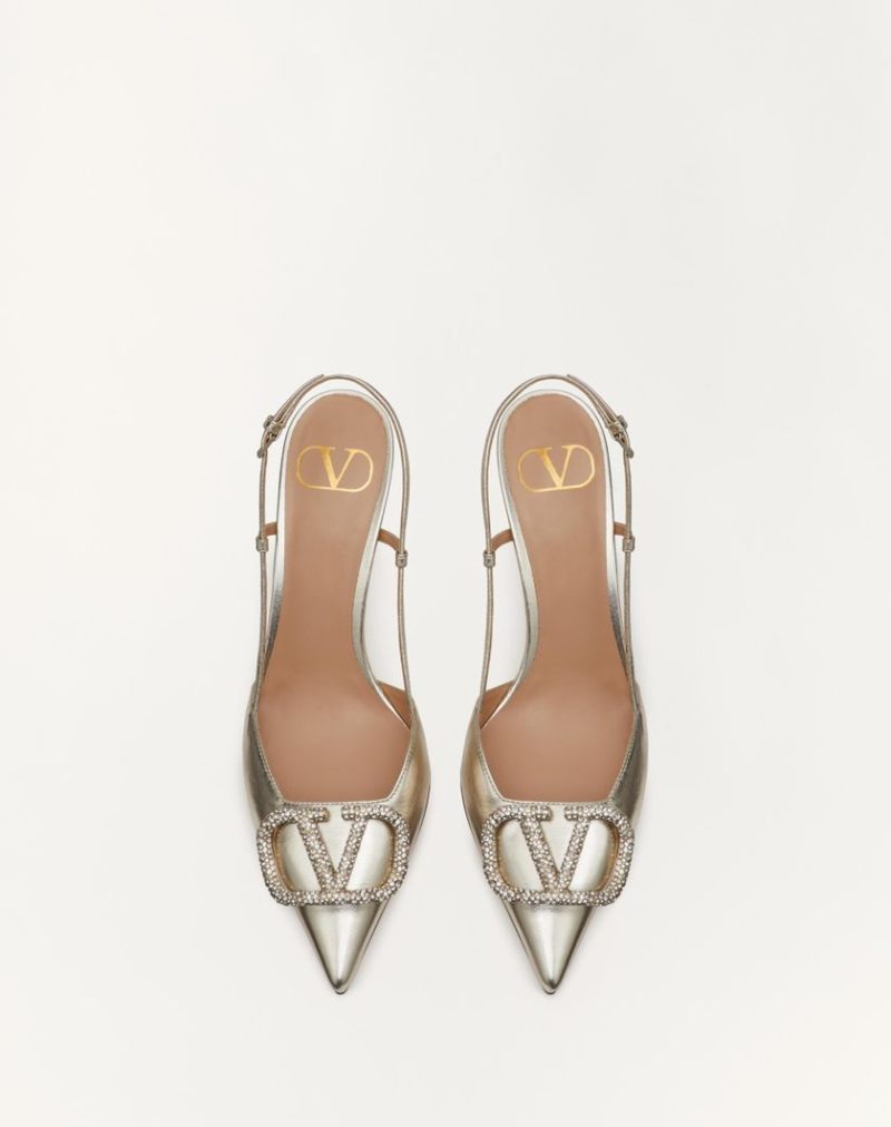VLOGO GLOW LAMINATED NAPPA SLINGBACK PUMP 80 MM / 3.15 IN. - Image 4