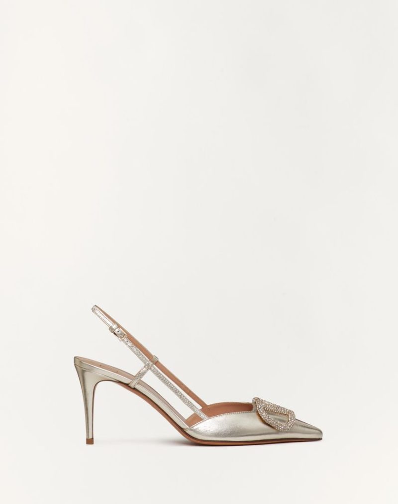 VLOGO GLOW LAMINATED NAPPA SLINGBACK PUMP 80 MM / 3.15 IN. - Image 6