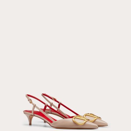 VLOGO SIGNATURE CALFSKIN SLINGBACK PUMP 40MM / 1.6 IN.