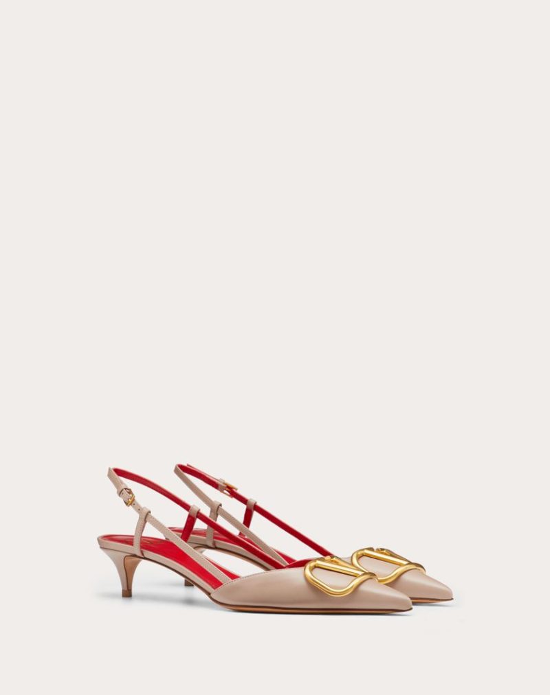VLOGO SIGNATURE CALFSKIN SLINGBACK PUMP 40MM / 1.6 IN.